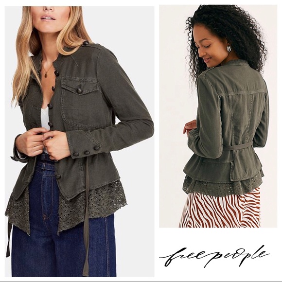 $148 Free People Emilia Military Jacket - Picture 6 of 8